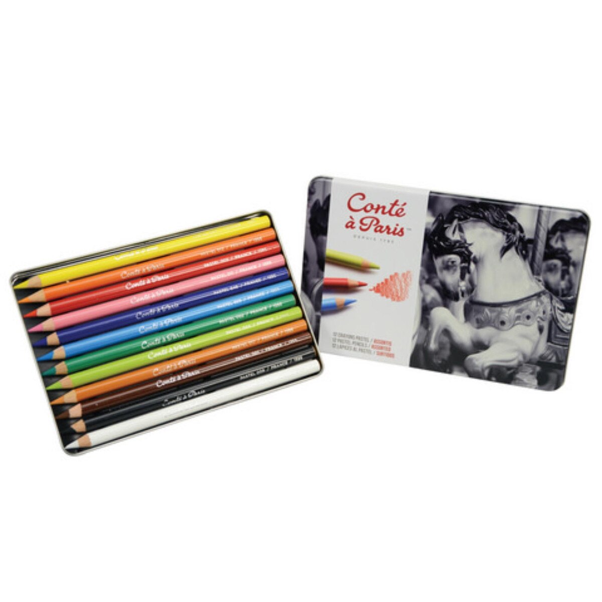 Conté a Paris Pastel Pencil Tin Set of 12